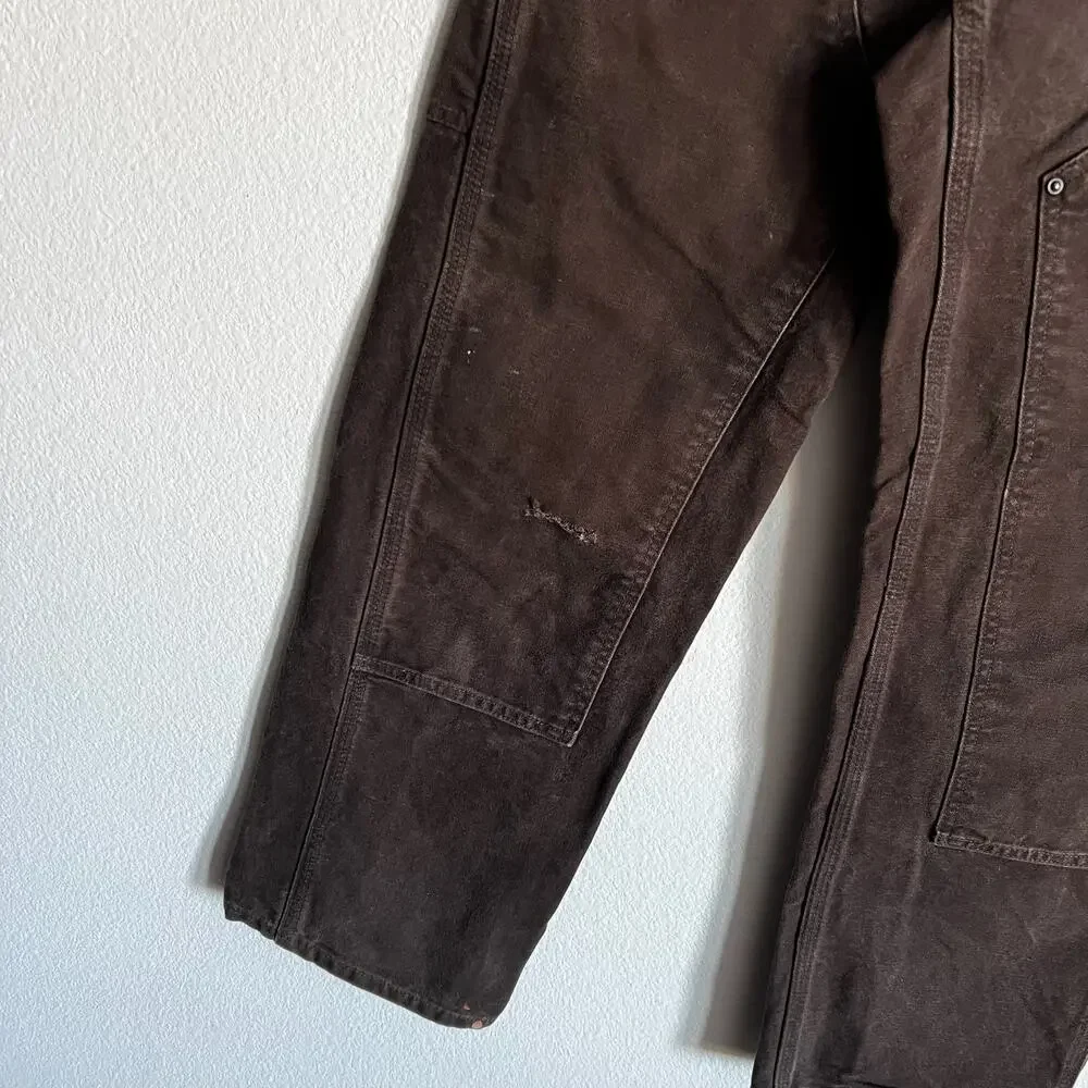 Carhartt B136 DKB brown double knee work wear carpenter pants